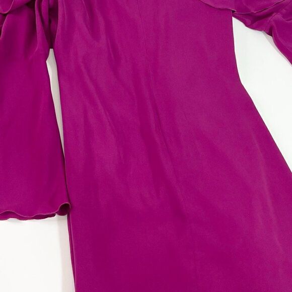 Kobi Halperin Dress Womens Medium Purple Halter Neck Cold Shoulder Zip Sheath - Picture 3 of 8